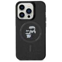 Karl Lagerfeld Karl&Choupette Glitter MagSafe case for iPhone 15 Pro - black