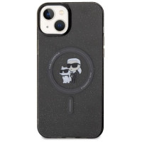 Karl Lagerfeld Karl&Choupette Glitter MagSafe case for iPhone 15 - black