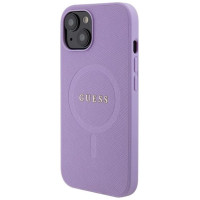 Guess GUHMP15SPSAHMCU iPhone 15 6.1" purple/purple hardcase Saffiano MagSafe