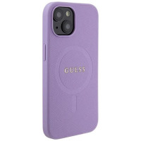 Guess GUHMP15SPSAHMCU iPhone 15 6.1" purple/purple hardcase Saffiano MagSafe
