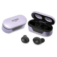 Guess GUTWST31EU TWS Bluetooth headphones + docking station purple/purple