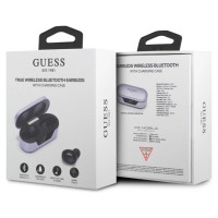 Guess GUTWST31EU TWS Bluetooth headphones + docking station purple/purple