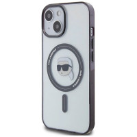 Karl Lagerfeld KLHMP15SHKHNOTK iPhone 15 6.1" transparent hardcase IML Karl`s Head MagSafe
