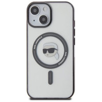 Karl Lagerfeld KLHMP15SHKHNOTK iPhone 15 6.1" transparent hardcase IML Karl`s Head MagSafe