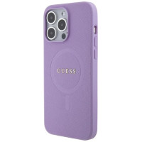 Guess Saffiano MagSafe case for iPhone 15 Pro - purple