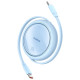 Baseus Free2Draw Mini USB-C - USB-C 100W 1m retractable cable - blue