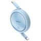 Baseus Free2Draw Mini USB-C - USB-C 100W 1m retractable cable - blue