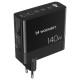 Wozinsky CGWCB 140W GaN wall charger 3 x USB-C / 2 x USB-A - black