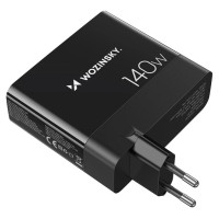 Wozinsky CGWCB 140W GaN wall charger 3 x USB-C / 2 x USB-A - black