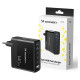 Wozinsky CGWCB 140W GaN wall charger 3 x USB-C / 2 x USB-A - black