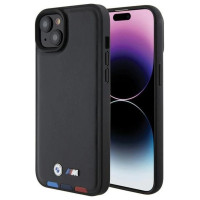 BMW BMHCP15M22PTDK iPhone 15 Plus 6.7" black/black Leather Stamp Tricolor
