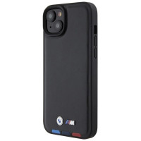 BMW BMHCP15M22PTDK iPhone 15 Plus 6.7" black/black Leather Stamp Tricolor