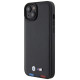 BMW BMHCP15M22PTDK iPhone 15 Plus 6.7" black/black Leather Stamp Tricolor