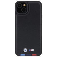 BMW BMHCP15M22PTDK iPhone 15 Plus 6.7" black/black Leather Stamp Tricolor