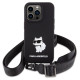 Karl Lagerfeld KLHCP15XSCBSCNK iPhone 15 Pro Max 6.7" hardcase black/black Crossbody Silicone Choupette