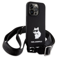 Karl Lagerfeld KLHCP15XSCBSCNK iPhone 15 Pro Max 6.7" hardcase black/black Crossbody Silicone Choupette