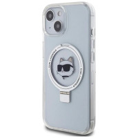 Karl Lagerfeld KLHMP15MHMRSCHH iPhone 15 Plus 6.7" white/white hardcase Ring Stand Choupette Head MagSafe