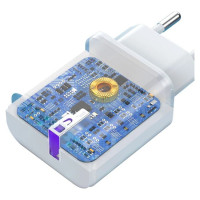 Dudao A20EU USB-A 18W network charger - white + USB-A - Lightning cable