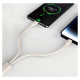 Dudao L7SCL USB-C - Lightning cable 30W 1m - beige