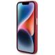 Guess Silicone Script Metal Logo & Frame case for iPhone 15 Pro - red