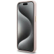 Guess Silicone Script Metal Logo & Frame case for iPhone 15 Pro Max - pink