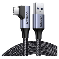 Ugreen US385 USB-A / USB-C 90º 5Gb/s 3A 1m angled cable - black