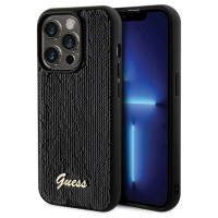 Guess Sequin Script Metal case for iPhone 13 Pro Max - black