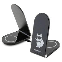 Karl Lagerfeld Choupette MagSafe induction charger 15W, foldable 2in1 - black