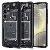 Spigen Ultra Hybrid Case for Samsung Galaxy S24 - Dark Gray (Zero One Pattern)