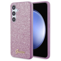 Guess Glitter Script case for Samsung Galaxy S24 - purple