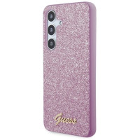 Guess Glitter Script case for Samsung Galaxy S24 - purple