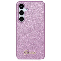 Guess Glitter Script case for Samsung Galaxy S24 - purple
