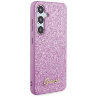 Guess Glitter Script case for Samsung Galaxy S24 - purple