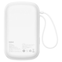 Baseus Qpow Pro+ 20000mAh 22.5W powerbank with built-in USB-C cable and display - white
