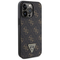 Guess 4G Triangle Metal Logo case for iPhone 14 Pro - black