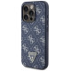 Guess 4G Triangle Metal Logo case for iPhone 15 Pro - blue