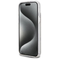 Guess IML 4G Gold Stripe case for iPhone 15 Plus / 14 Plus - brown