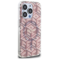 Guess IML GCube MagSafe case for iPhone 15 Pro - pink