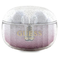Guess Glitter Gradient TWS Bluetooth headphones + docking station - pink