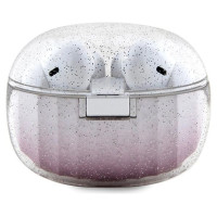 Guess Glitter Gradient TWS Bluetooth headphones + docking station - pink