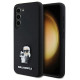 Karl Lagerfeld Silicone Karl&Choupette Metal Pin case for Samsung Galaxy S23 - black