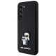 Karl Lagerfeld Silicone Karl&Choupette Metal Pin case for Samsung Galaxy S23 - black