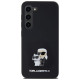 Karl Lagerfeld Silicone Karl&Choupette Metal Pin case for Samsung Galaxy S23 - black