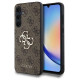 Guess 4G Big Metal Logo case for Samsung Galaxy A35 - brown