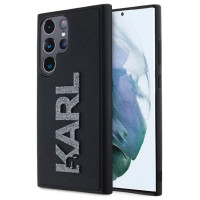 Karl Lagerfeld 3D Rubber Glitter Logo case for Samsung Galaxy S24 Ultra - black