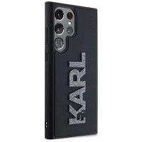 Karl Lagerfeld 3D Rubber Glitter Logo case for Samsung Galaxy S24 Ultra - black