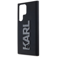 Karl Lagerfeld 3D Rubber Glitter Logo case for Samsung Galaxy S24 Ultra - black