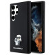 Karl Lagerfeld Silicone Karl&Choupette Metal Pin case for Samsung Galaxy S24 Ultra - black