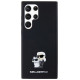 Karl Lagerfeld Silicone Karl&Choupette Metal Pin case for Samsung Galaxy S24 Ultra - black