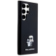 Karl Lagerfeld Silicone Karl&Choupette Metal Pin case for Samsung Galaxy S24 Ultra - black